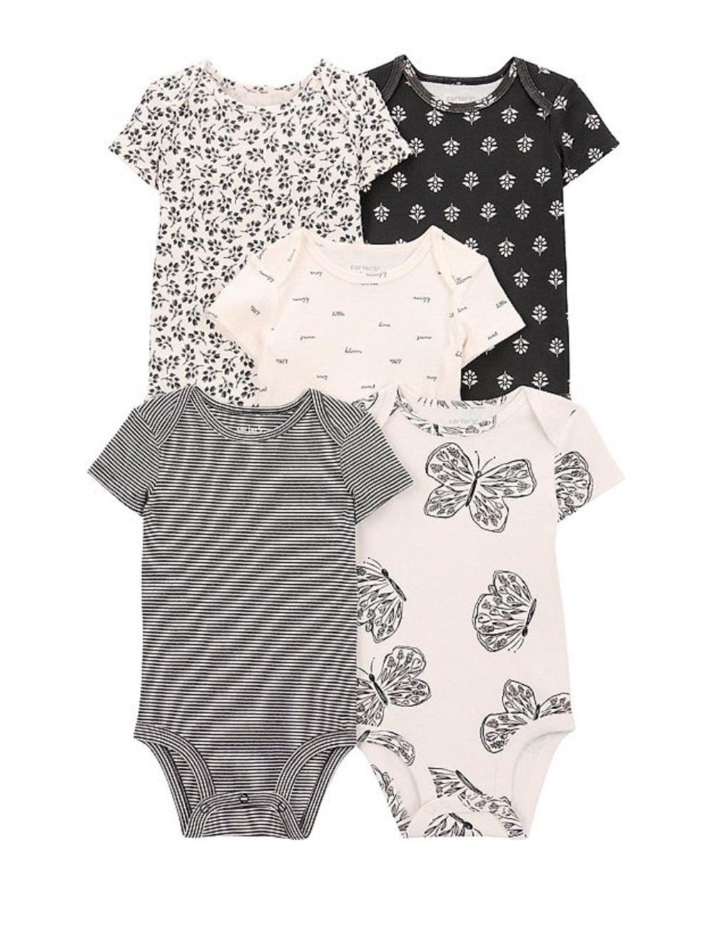 Carter’s Baby Girls Short-Sleeve One-Piece Bodysuit Set size 18 months